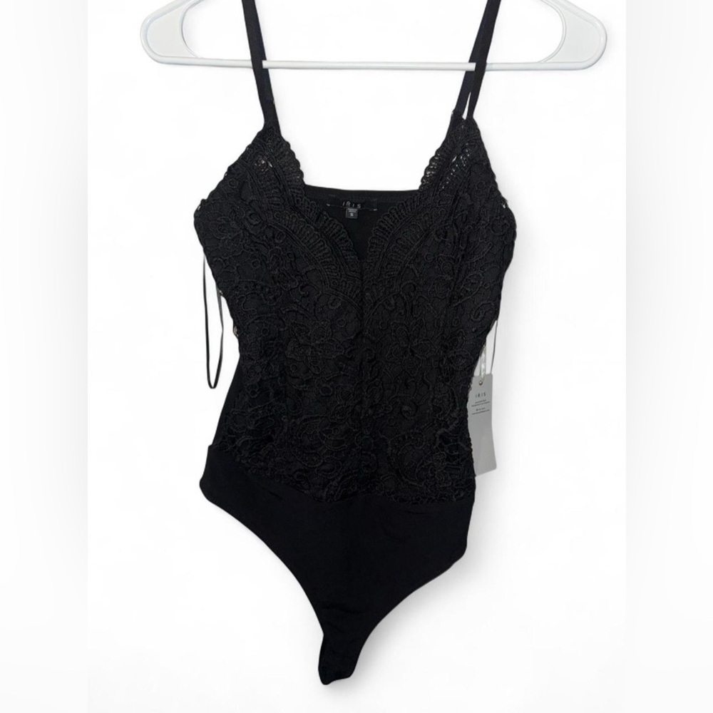 Iris Black Lace Bodysuit